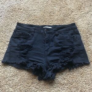 Klique B. Black Denim Shorts
